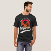 Visalia, Californië Retro Sunset Mannen T-Shirt (Voorkant volledig)