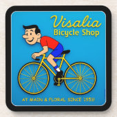 VISALIA FIETSENWINKEL. BIER ONDERZETTER (Voorkant)