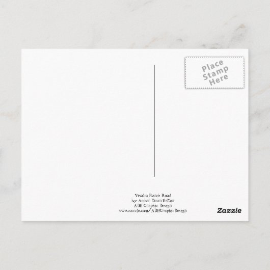 Visalia Ranch Road Briefkaart (Achterkant)