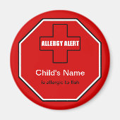 Visallergie Medische allergische alarmfase Magnet (Voorkant)