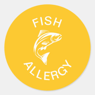 Visallergie Waarschuwing Ronde Sticker