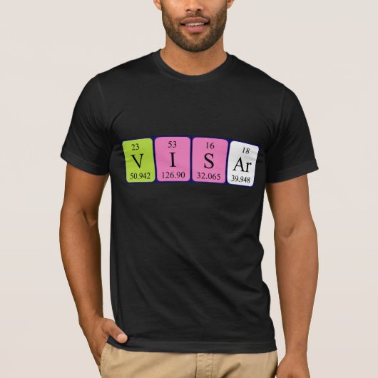 Visar periodiek table name shirt (Voorkant)