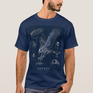 Visarend Anatomie Blauwdruk T-shirt