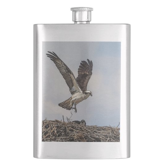 Visarend in een nest flacon (Voorkant)