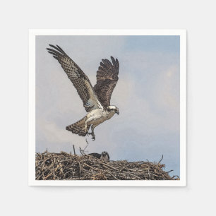 Visarend in een nest servetten
