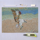 Visarend met Vis Mozaïek Patroon Print Decoupage Tissuepapier (Craft)