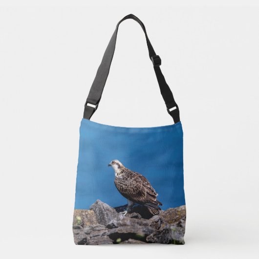 Visarend op de rotsen crossbody tas (Voorkant)
