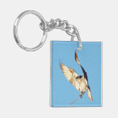 Visarend vliegende vogels Acryl Sleutelhanger (Voorkant Links)