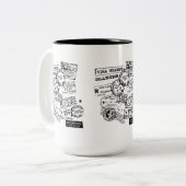 VISAS CUP TWEEKLEURIGE KOFFIEMOK (Voorkant links)