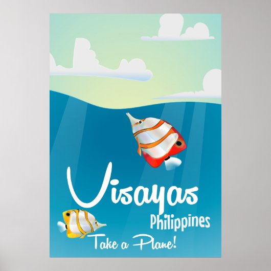 Visayas, Filipijnen cartoon reisposter Poster (Voorkant)