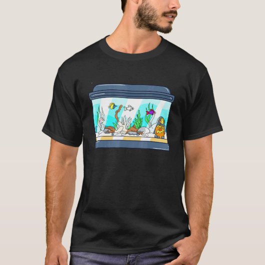 Visbak geïnspireerd met aquarium-gerelateerde viss t-shirt (Voorkant)