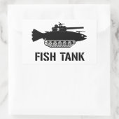 Visbak Rechthoekige Sticker (Tas)