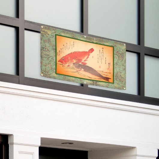 VISBANNER MET GRONDSTOFFEN SPANDOEK (Buitenkant Gebouw)