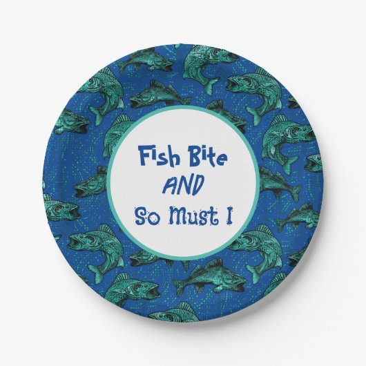 Visbeet Walleye Gevist Papieren Bordje (Voorkant)