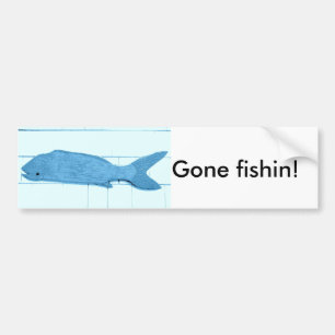 visblauwe logo bumpersticker
