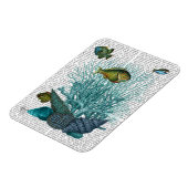 Visblauwe schalen en koralen magneet (Linkerzijde)