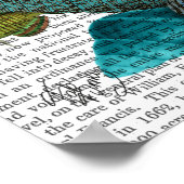 Visblauwe schalen en koralen poster (Hoek)