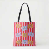 Visblikjes met gestreepte ontwerpeigenaardigheid tote bag (Voorkant)