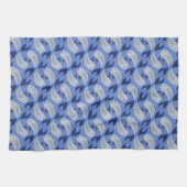 Visblokprint - blauw theedoek (Horizontaal)