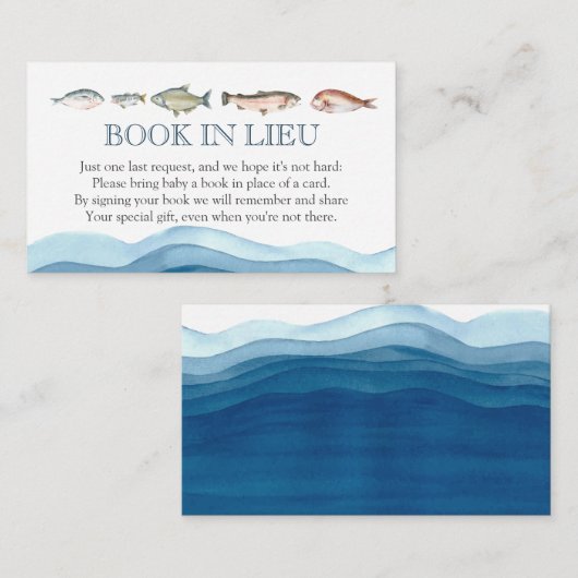 Visboek in Lieu baby shower invoegen Informatiekaartje (Voorkant / Achterkant)