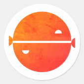 Visboog Astrologie Sterrenbeeld Ronde Sticker (Voorkant)