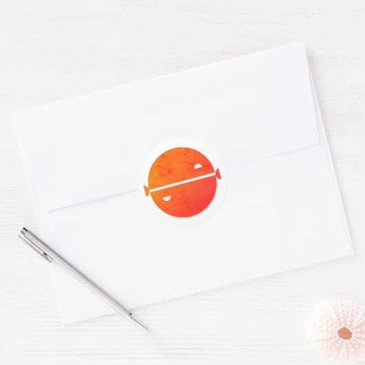 Visboog Astrologie Sterrenbeeld Ronde Sticker (Envelop)