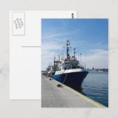 Visboot aan de ligplaats briefkaart (Voorkant / Achterkant)