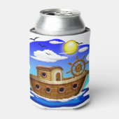 Visboot Cartoon  Blikjeskoeler (Blikje Voorkant)