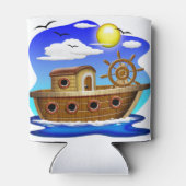 Visboot Cartoon  Blikjeskoeler (Achterkant)