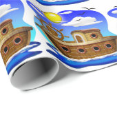 Visboot Cartoon  Cadeaupapier (Rol Hoek)