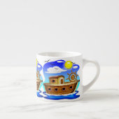 Visboot Cartoon  Espresso Kop (Rechts)