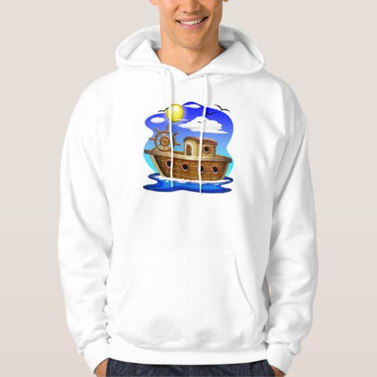 Visboot Cartoon Hoodie (Voorkant)