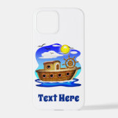 Visboot Cartoon  iPhone Hoesje (Achterkant)