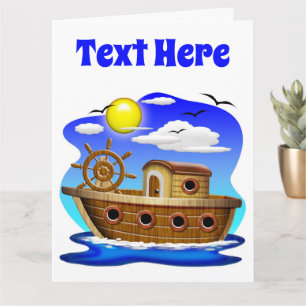 Visboot Cartoon  Kaart