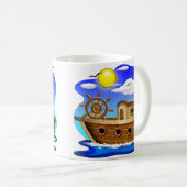 Visboot Cartoon  Koffiemok (Voorkant rechts)