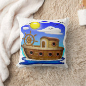 Visboot Cartoon Kussen (Deken)