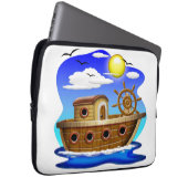 Visboot Cartoon  Laptop Sleeve (Voorkant Rechts)