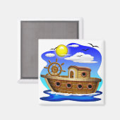 Visboot Cartoon Magneet (Voorkant / Achterkant)