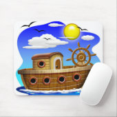 Visboot Cartoon Muismat (Met muis)