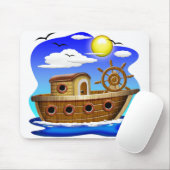 Visboot Cartoon Muismat (Met muis)