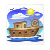 Visboot Cartoon Notitieblok (Voorkant)