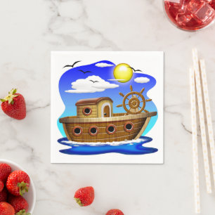 Visboot Cartoon Servet