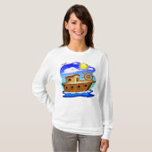 Visboot Cartoon  T-shirt (Voorkant volledig)