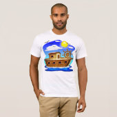 Visboot Cartoon  T-shirt (Voorkant volledig)