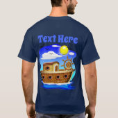 Visboot Cartoon  T-shirt (Achterkant)