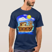 Visboot Cartoon  T-shirt (Voorkant)