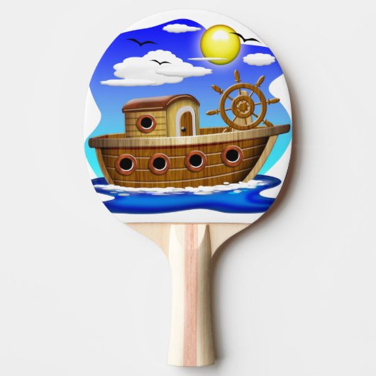Visboot Cartoon  Tafeltennisbatje (Voorkant)