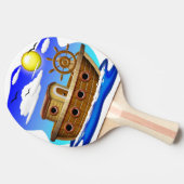 Visboot Cartoon  Tafeltennisbatje (Zijkant)
