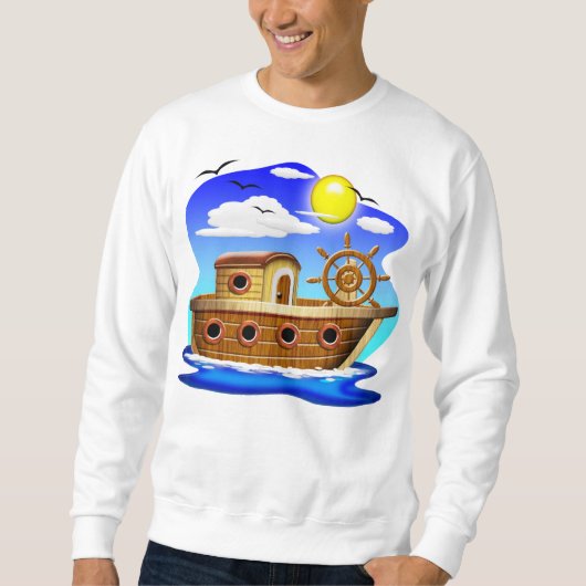 Visboot Cartoon  Trui (Voorkant)