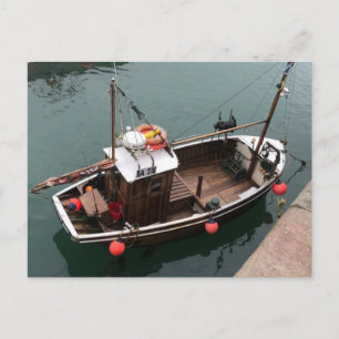 Visboot in de haven van Portpatrick, Wigtownshire Feestdagenkaart